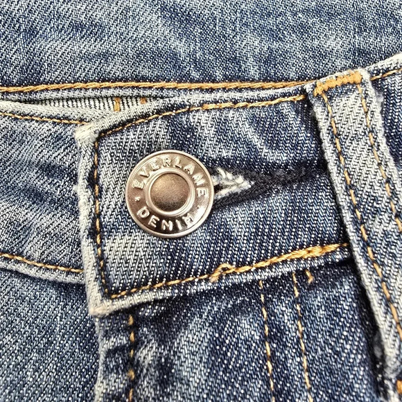 Everlane The High Rise Straight Jean‎ Women's Size 25 Blue Stretch Denim - Picture 3 of 6